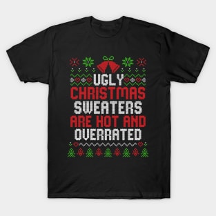 Ugly Christmas Sweater Pattern Funny Christmas T-Shirt